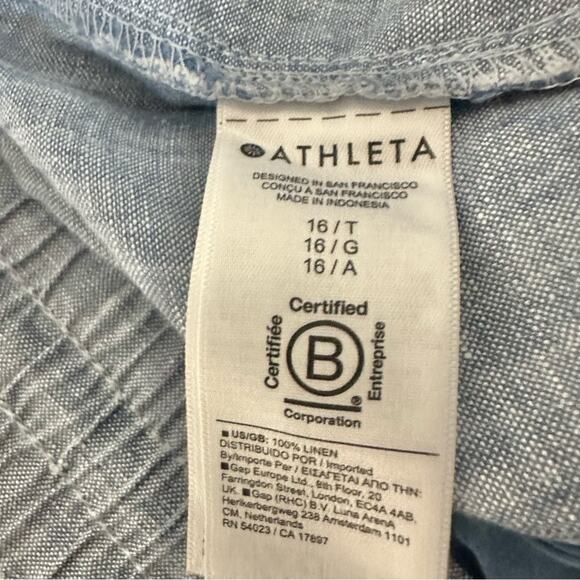 ATHLETA | Retreat Linen Cropped Capri Pant EUC | Size 16 - Picture 4 of 6